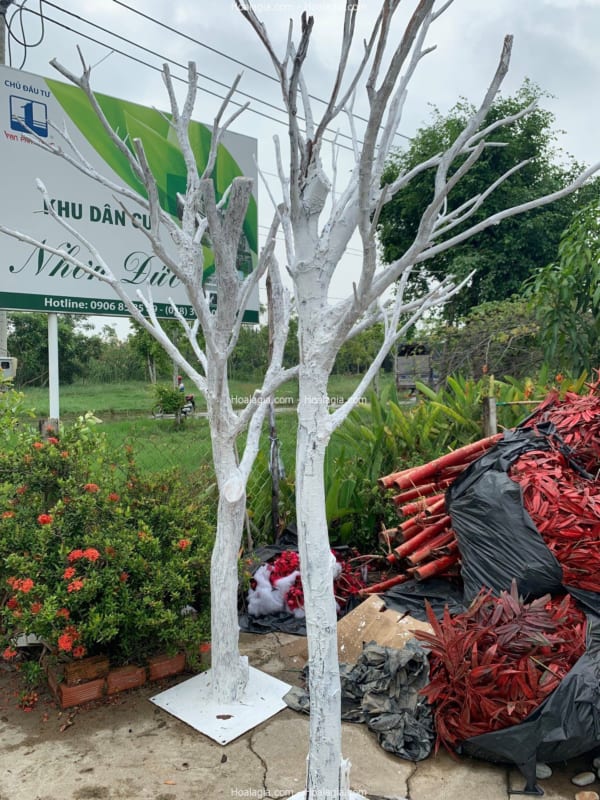 cây giả sơn trắng