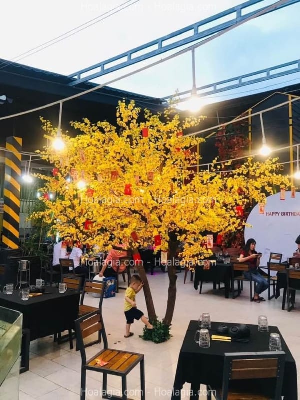 cây mai giả decor