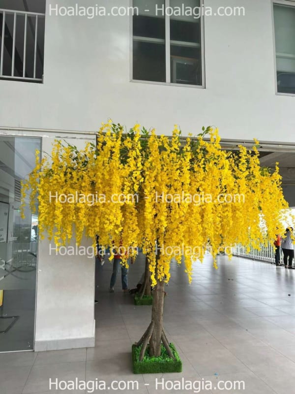 cây hoa tử đằng giả cao 2m5