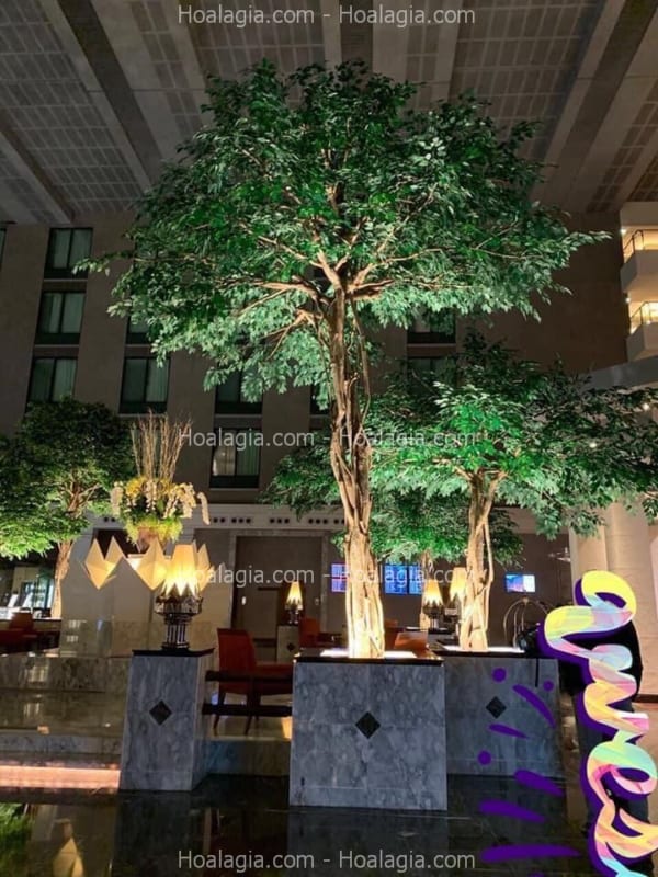 cây si cổ thụ giả trang trí nhà hàng