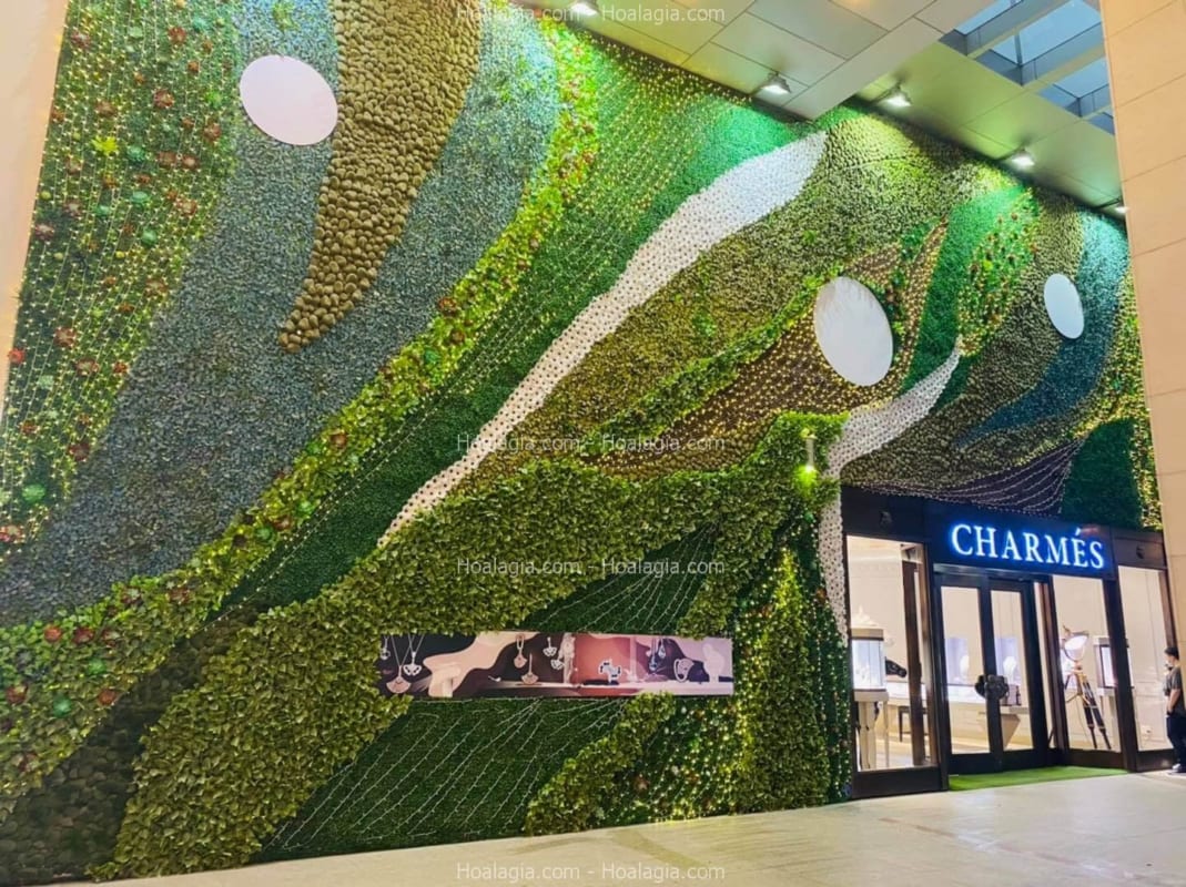 vách tường cây giả đẹp