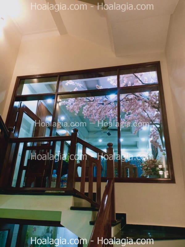 cây hoa anh đào giả trang trí phòng khách hà nội