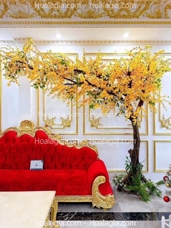 cây hoa mai giả cao 2m6 cây hoa mai giả cao 2m6